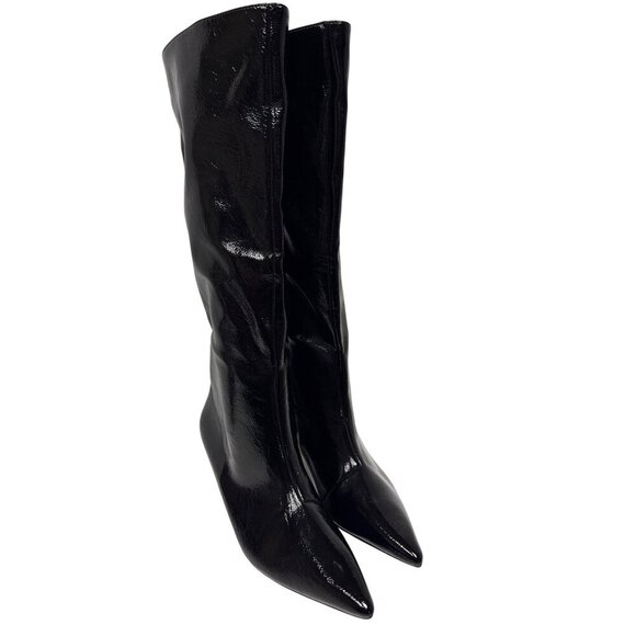 Olivia Miller Mars Women's Tall Boot Black Kitten Heel Zipper Women's Size 6 NEW - Picture 2 of 8